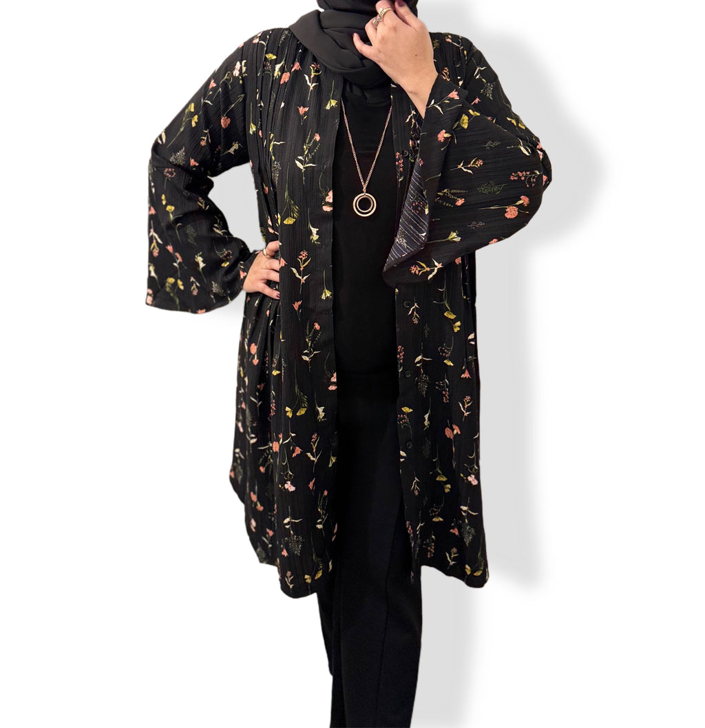 Floral Black Shrug