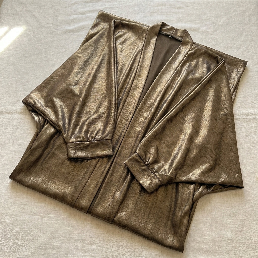 gold-shimmer-abaya — folded